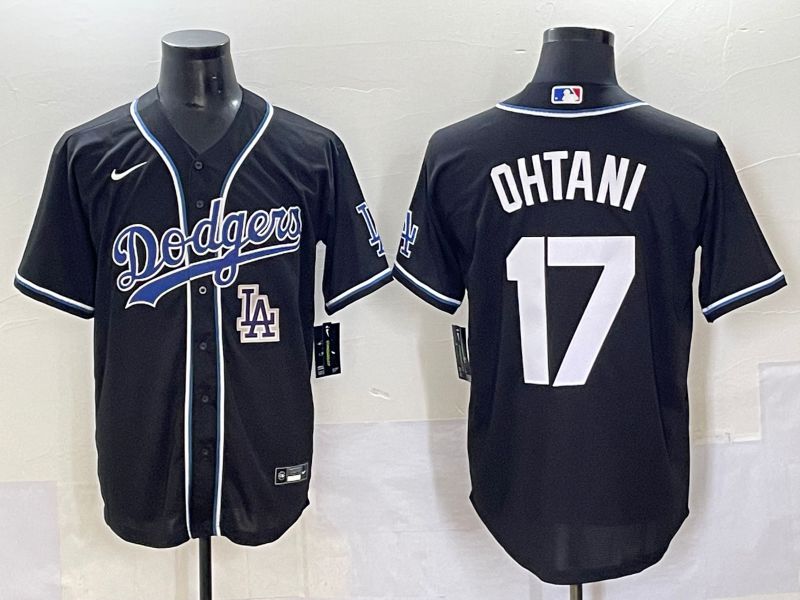 Men 2025 Los Angeles Dodgers #17 Ohtani Black Three generations Fashion Nike MLB Jersey style 70425->los angeles dodgers->MLB Jersey